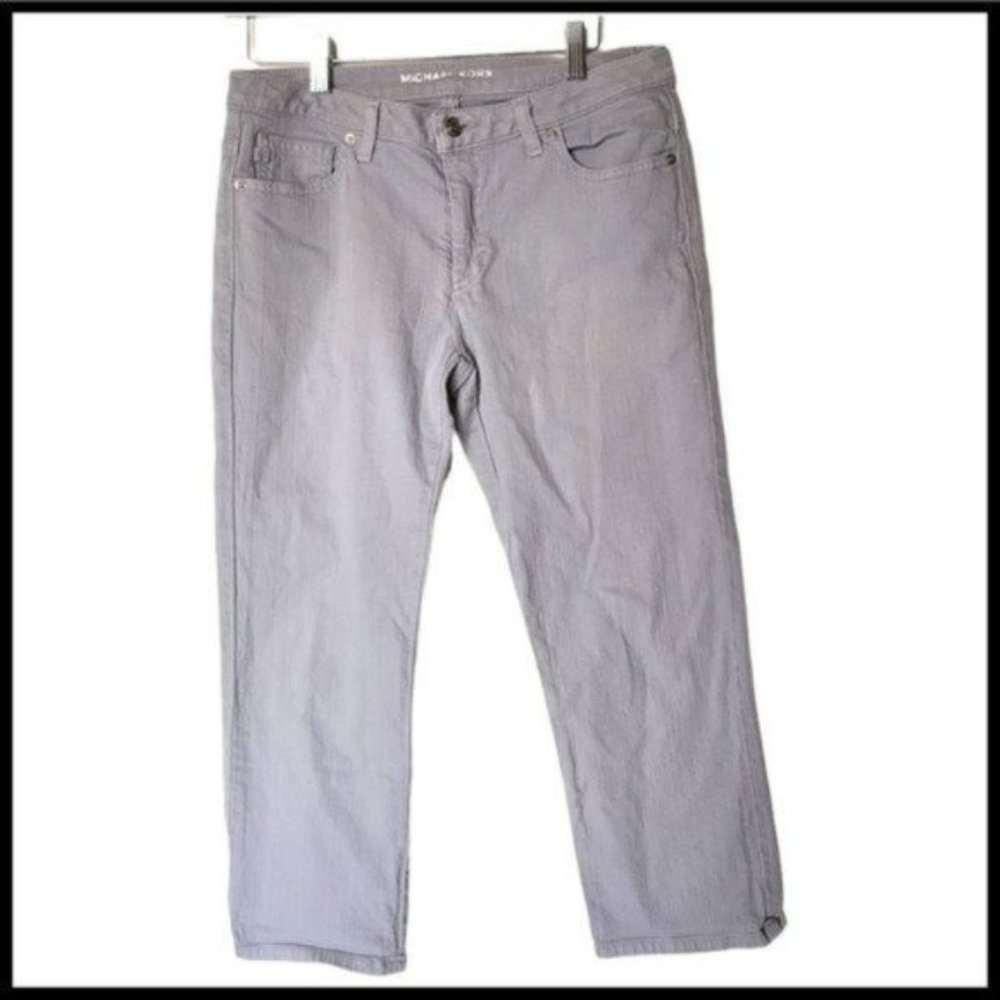 Michael Kors Straight Leg Light Gray Jeans Size 6 Cropped
